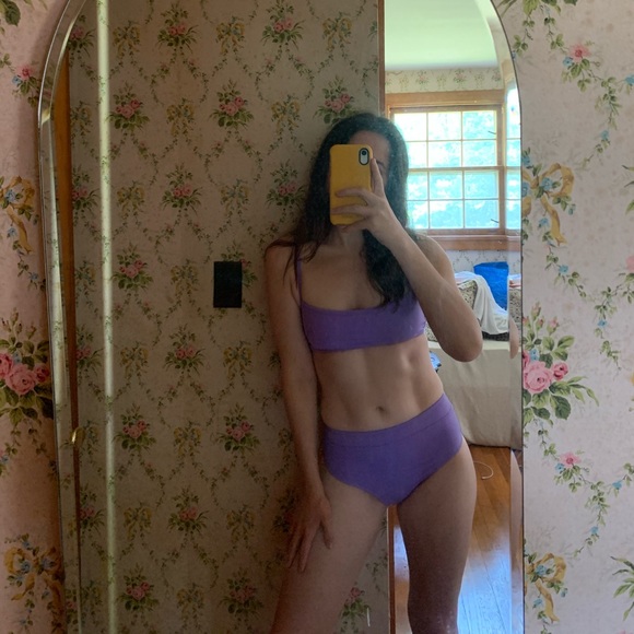 Denizeri two piece bathing suit lilac size S - Picture 2 of 2